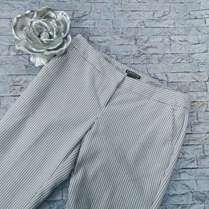 Express Columnist Ankle Pants Striped Ponte Knit 6